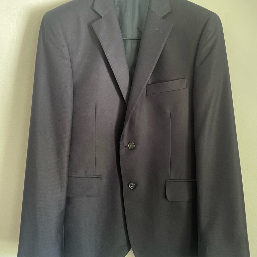 Men's Navy Blazer Ermenegildo Zegna Made in Italy 100% WO , Slim Fit